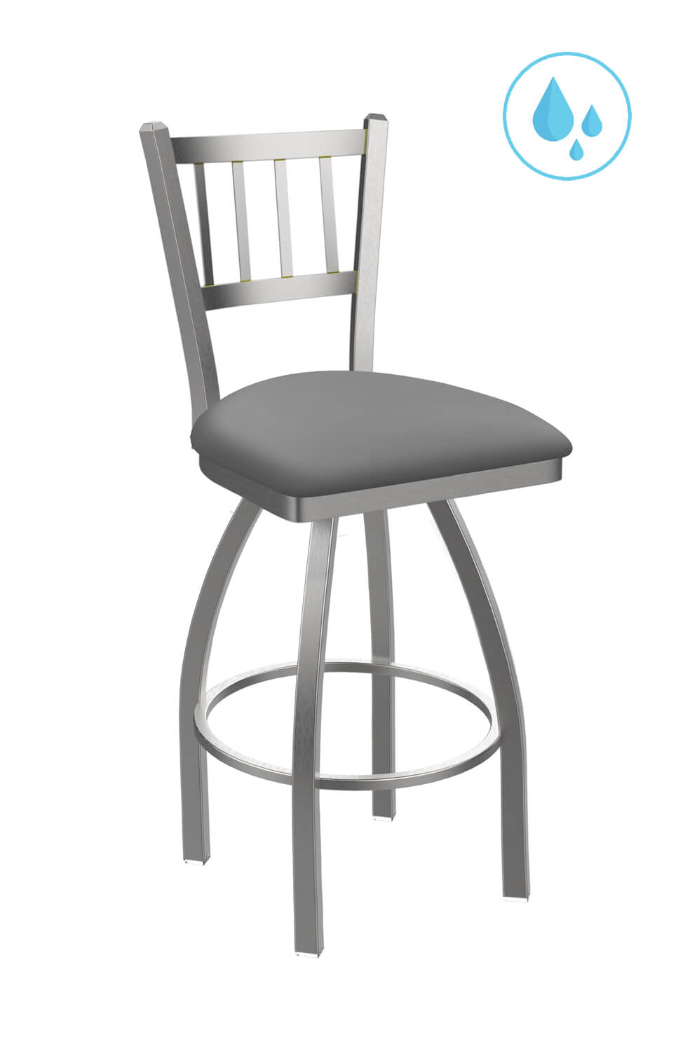 Contessa Outdoor Swivel Bar Stool with Mission Back #810