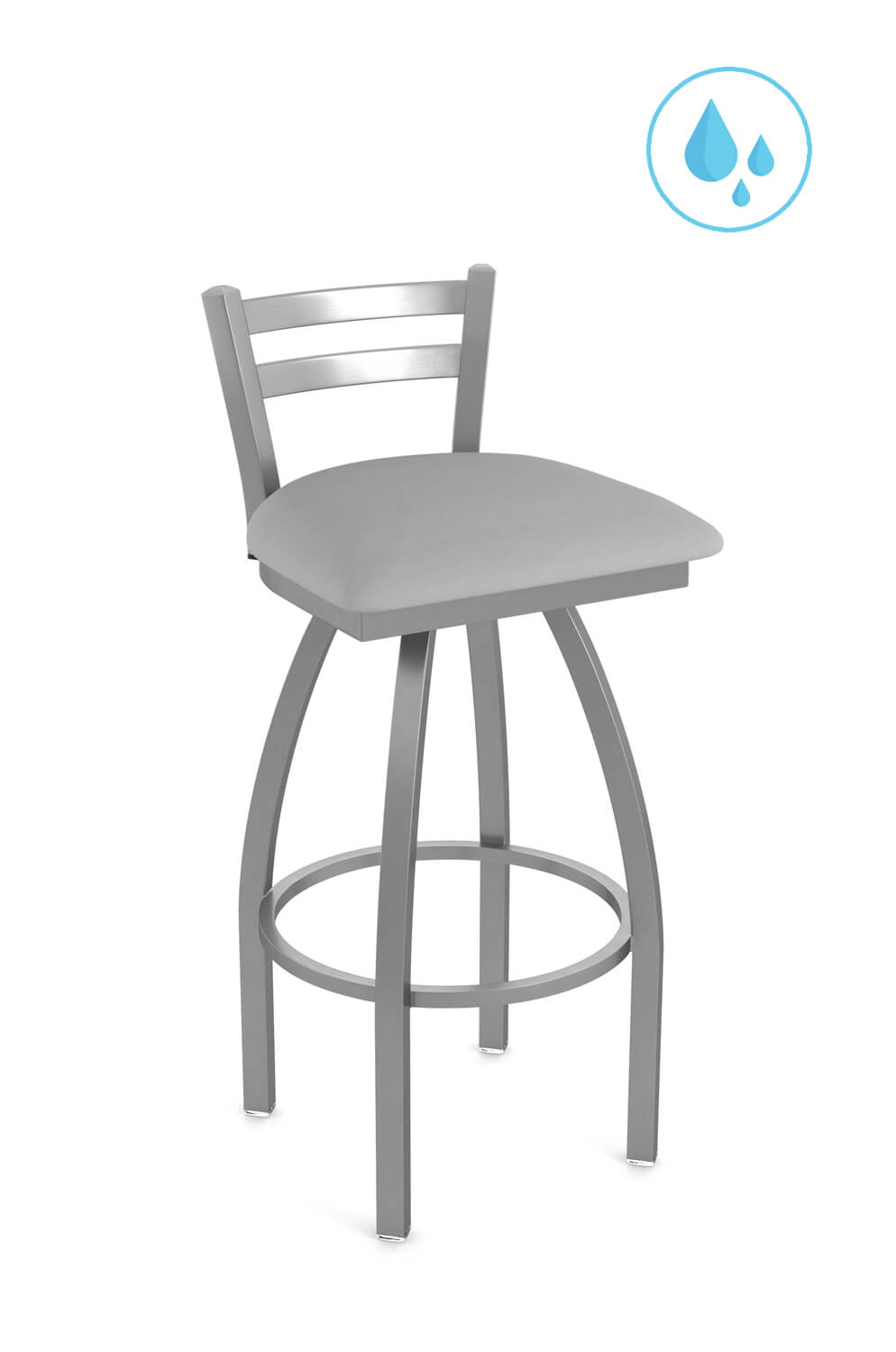 Jackie Outdoor Swivel Bar Stool with Low Back #411