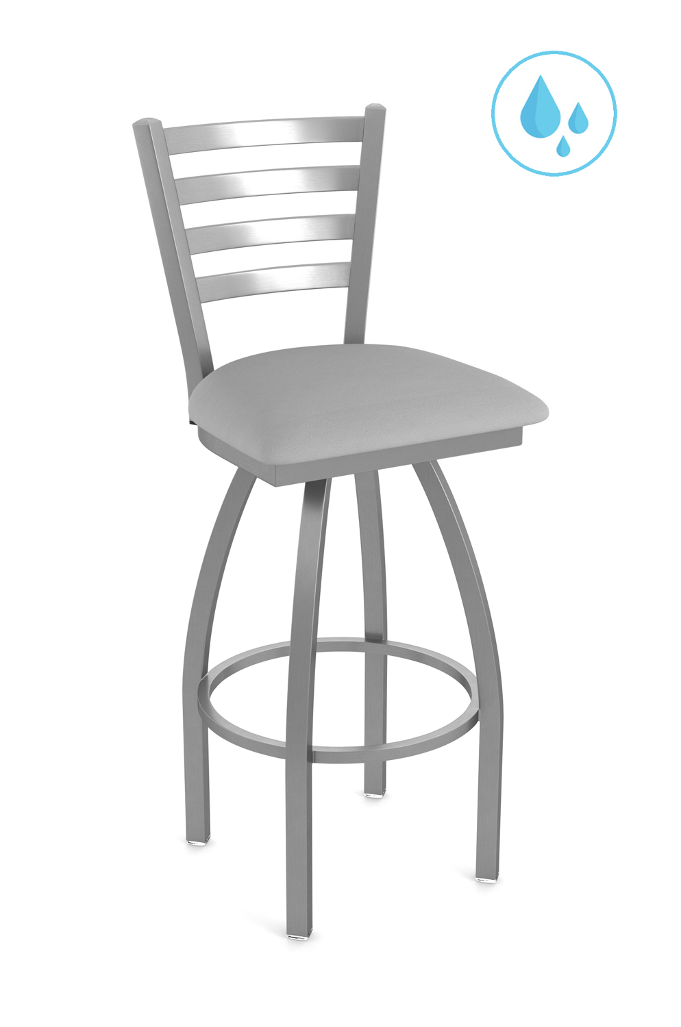 Jackie Outdoor Swivel Bar Stool with Ladder Back #410