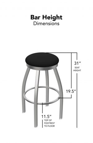 Holland's Misha Backless Outdoor Swivel Bar Height Stool Dimensions