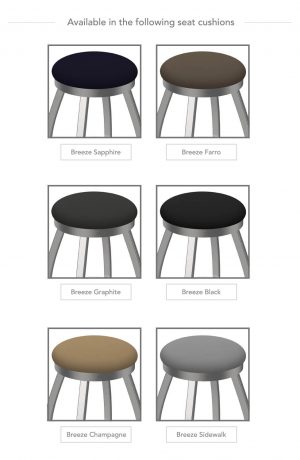Holland's Misha Backless Swivel Outdoor Stool - Available in 6 Cushion Colors