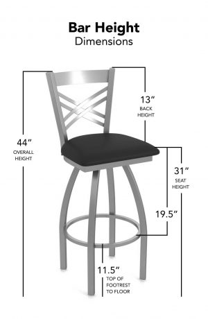 Holland's Catalina Outdoor Swivel Bar Height Dimensions