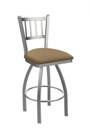 Holland's Contessa Outdoor Swivel Bar Stool in Breeze Champagne