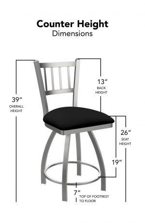 Holland's Contessa Outdoor Swivel Counter Height Stool Dimensions