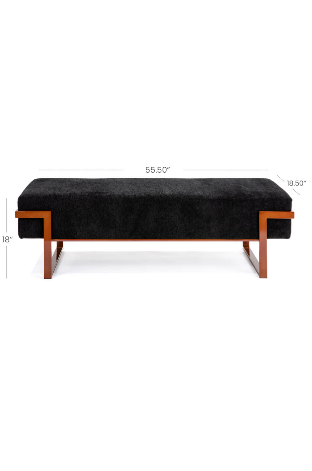 Athena 55.5 inches Modern Upholstered Bench