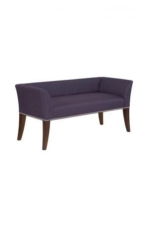 Fairfield's Lacey Transitional Purple Bench with Nailhead Trim