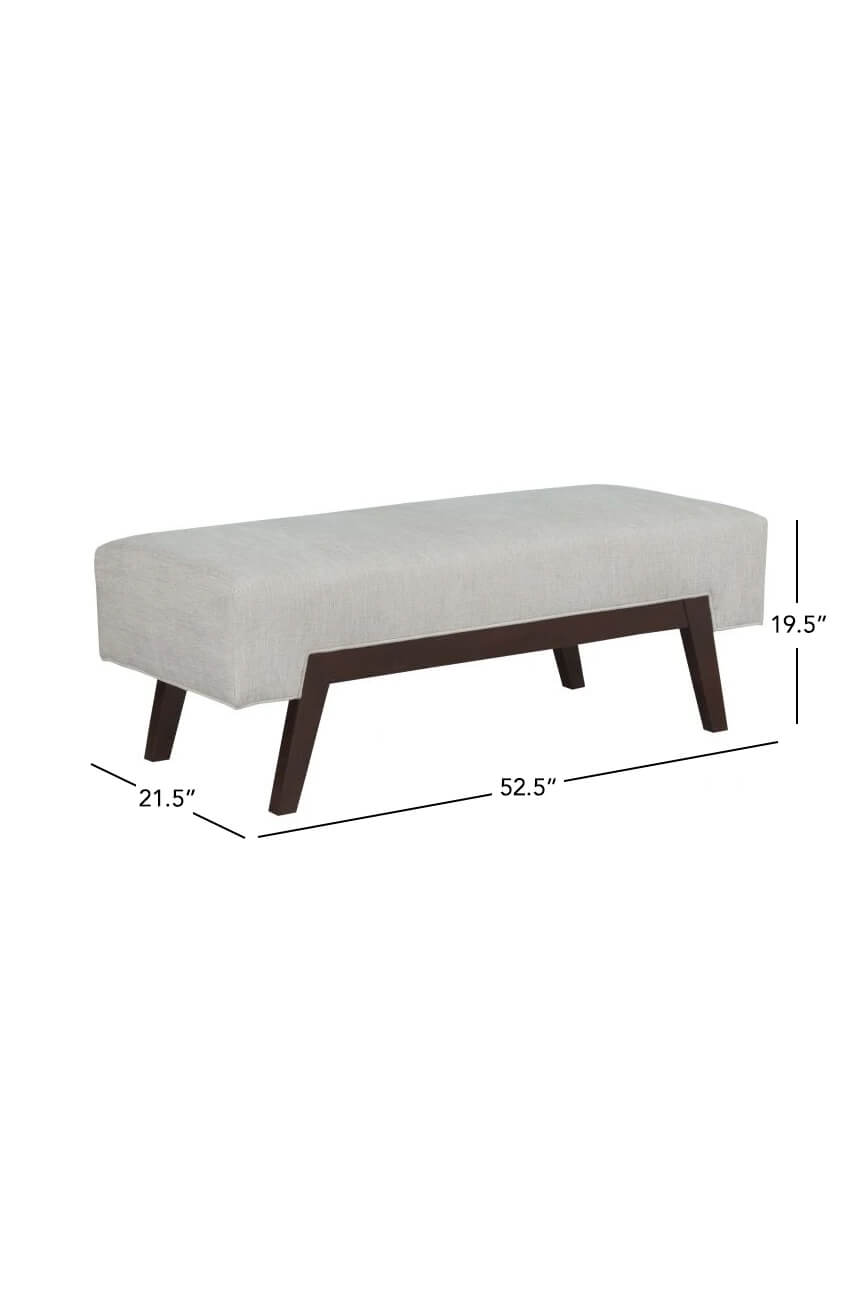 Lorain 52.5 inches Upholstered Modern Wood Bench