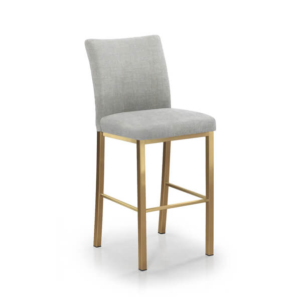 Gray bar stool with gold legs