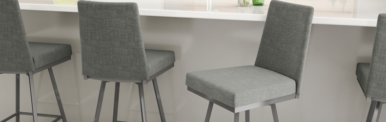 Linea gray bar stools by Amisco