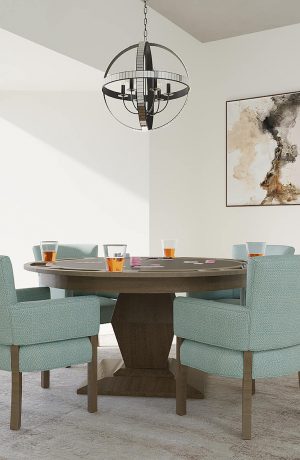 Darafeev's Euclid 5-Piece Dining Set in Modern Dining Room - Poker Side