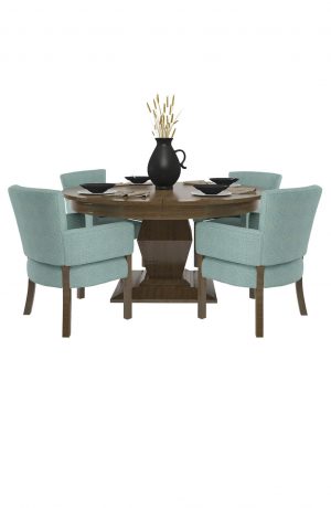 Darafeev's Euclid Modern Poker Dining Table Set with Four Chairs