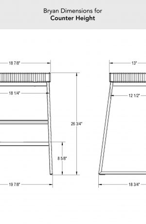 Amisco's Bryan Counter Height Dimensions