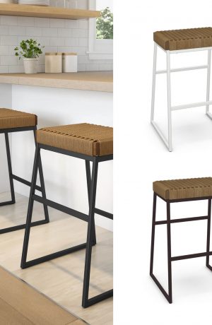 Amisco's Bryan Danish Modern Custom Made Backless Bar Stool