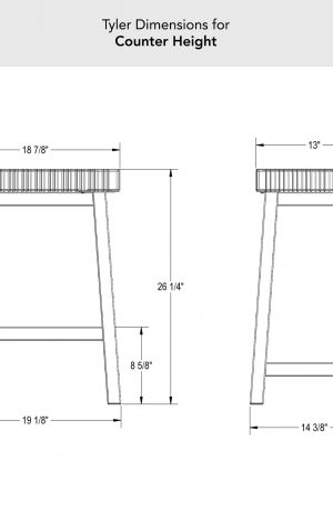 Amisco's Tyler Counter Height Dimensions