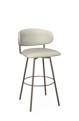 Amisco's Wyatt Bronze Swivel Bar Stool with Low Back