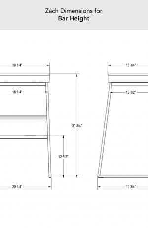 Amisco's Zach Bar Height Dimensions