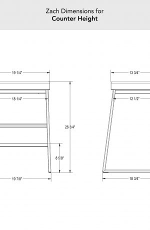 Amisco's Zach Counter Height Dimensions