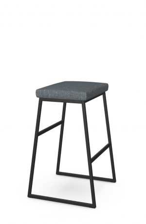 Amisco's Zach Modern Backless Custom Made Bar Stool with Sled Base - Seat Cushion - Side View