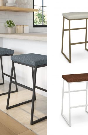 Amisco's Zach Modern Custom Backless Bar Stool in a Variety of Colors
