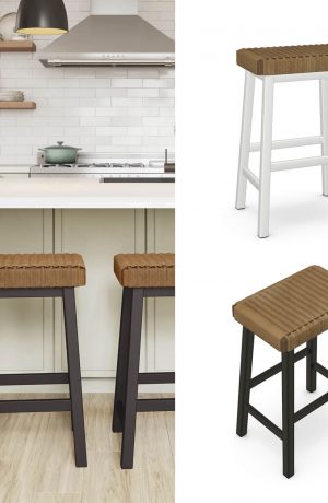 Amisco's Tyler Farmhouse Backless Bar Stool - Custom Made