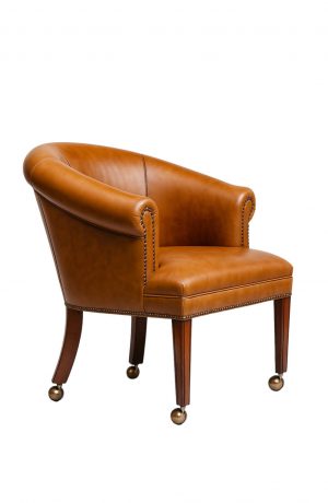 Leathercraft's Anson Luxury Leather Dining Chair with Arms