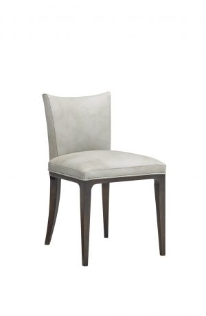Leathercraft's Charlie Low Back Modern Dining Side Chair in Wood and Leather