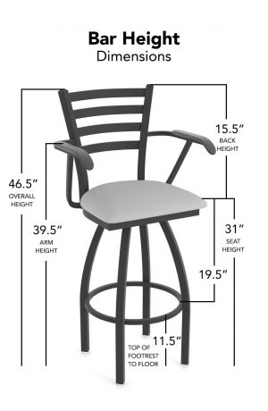 Holland's #415 Jackie Swivel Bar Height Stool Dimensions