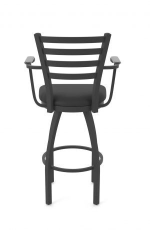 Holland's Jackie Swivel Metal Bar Stool with Arms - Back View
