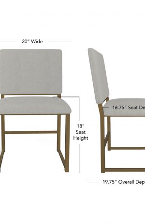 Wesley Allen's Franklin Dining Chair Dimensions