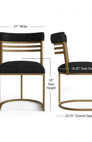 Wesley Allen's Miramar Dining Chair Dimensions