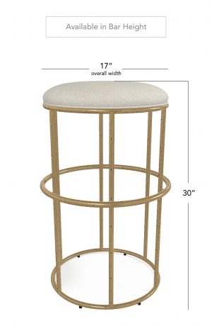 Wesley Allen's Nyx Bar Stool Dimensions