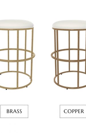 Wesley Allen's Nyx Hammered Metal Bar Stool