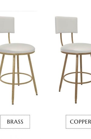 Wesley Allen's Rei Bar Stool in Hammered Finishes