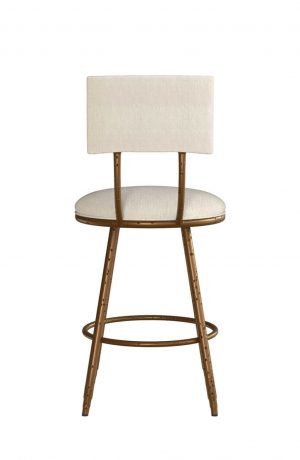 Wesley Allen's Rei Metal Swivel Bar Stool with Back - Back View