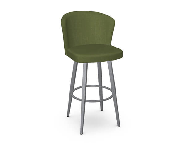 Contemporary green bar stool with back