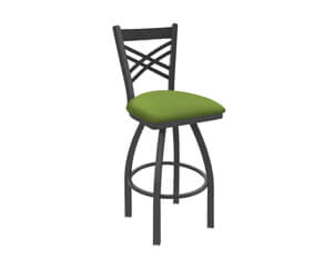Lime green bar stool with back