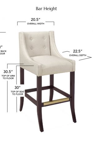 Style Upholstering's 101 Bar Height Dimensions