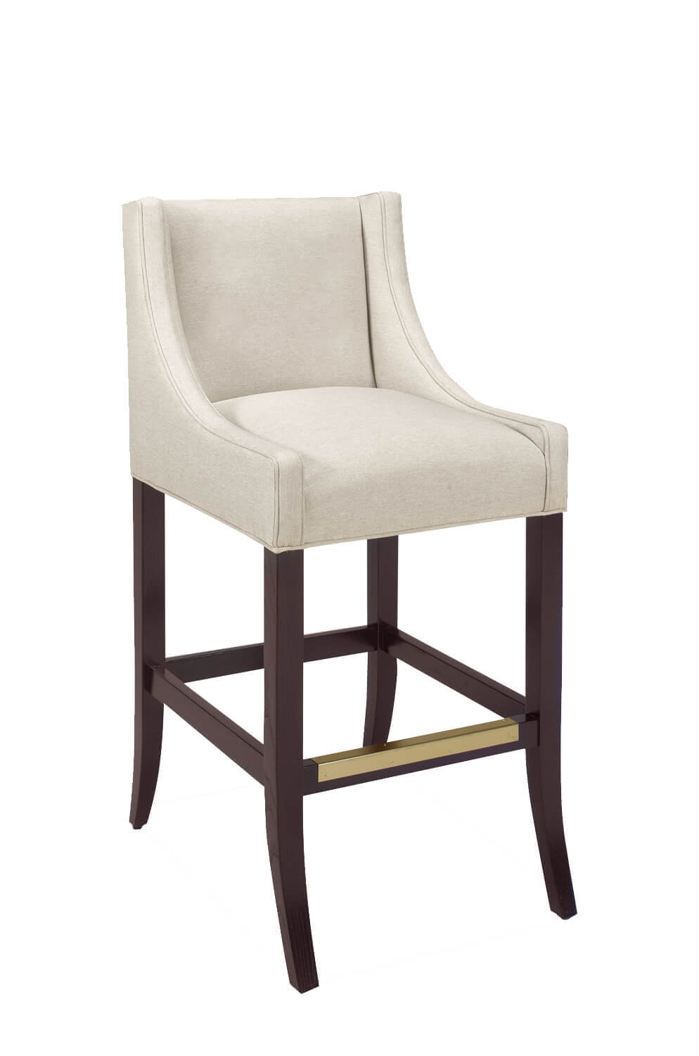 Style Upholstering 101 Transitional Upholstered Bar Stool with Solid Back