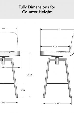 Amisco's Tully Swivel Stool in Counter Height Dimensions
