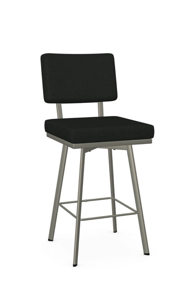 Amisco's Wesley Modern Swivel Bar Stool with Back