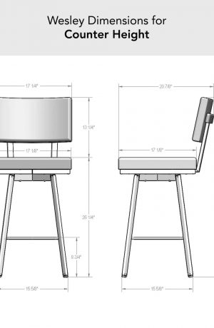 Amisco's Wesley Swivel Stool in Counter Height Dimensions