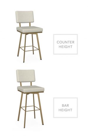 Amisco's Wesley Swivel Stool in Counter Height and Bar Height