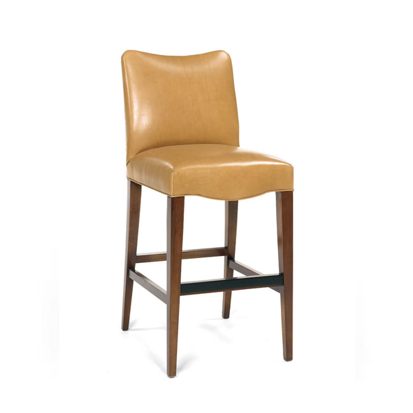 Parsons-style traditional bar stool with back