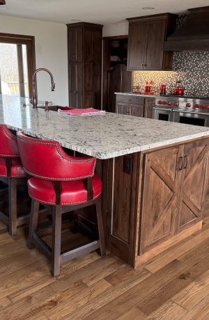 Red Leather Counter Stools for Kitchen Island