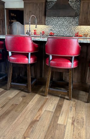 Red Leather Counter Stools for Kitchen Island