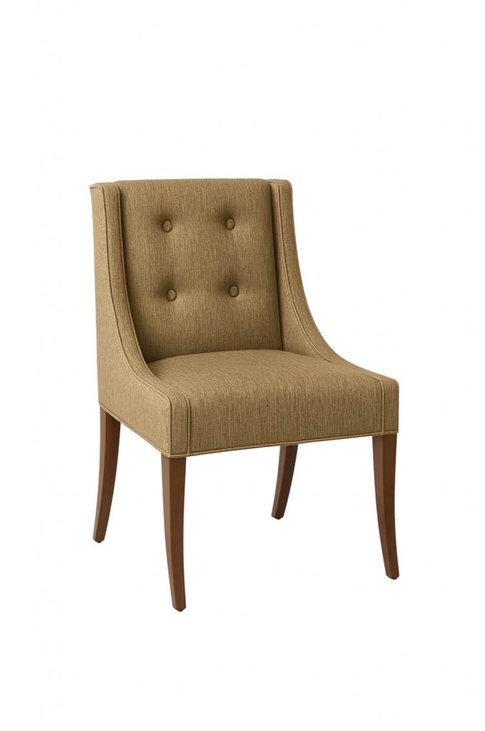 Style Upholstering's 100 Button Tufted Brown Dining Chair