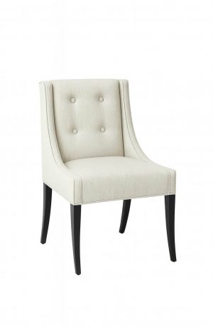 Style Upholstering's 100 Classic Black and White Dining Chair with Button Tufting