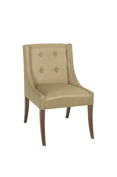 Style Upholstering #100 Wood Upholstered Wingback Tufted Dining Chair