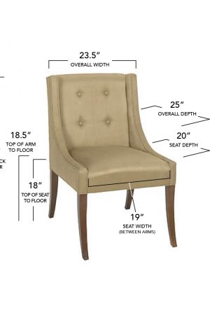 Style Upholstering's 101 Dining Chair Dimensions