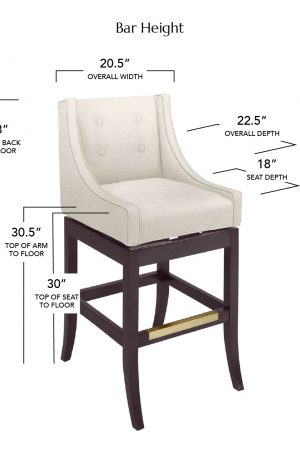 Style Upholstering's 101 Swivel Bar Height Stool